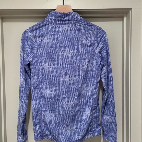 KIRKLAND SIGNATURE Periwinkle Blue Half Zip Running Shirt size S - Picture 2 of 4